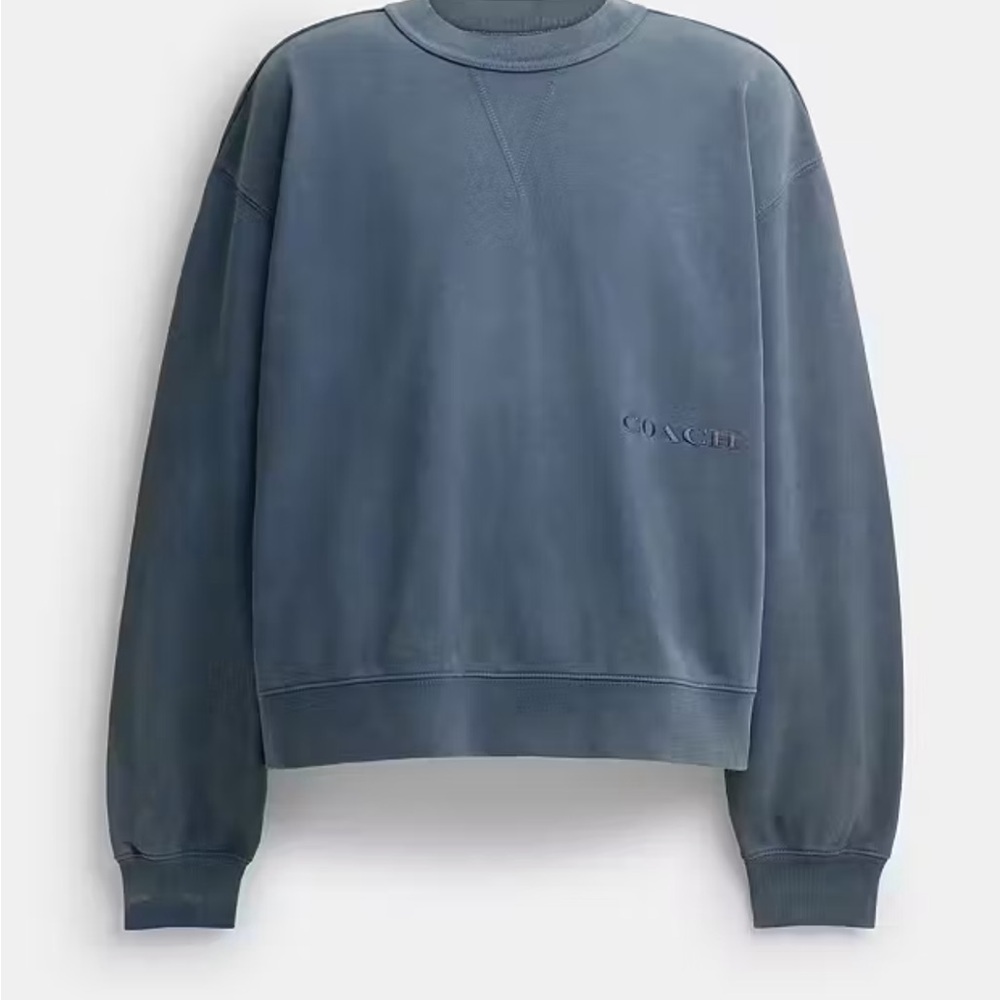 Coach Slate Blue Crewneck Sweater